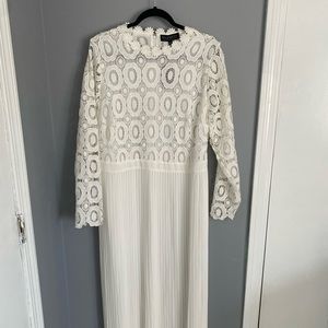 Eloquii long white lace plus size maxi dress in size 18 (NWT, never worn)